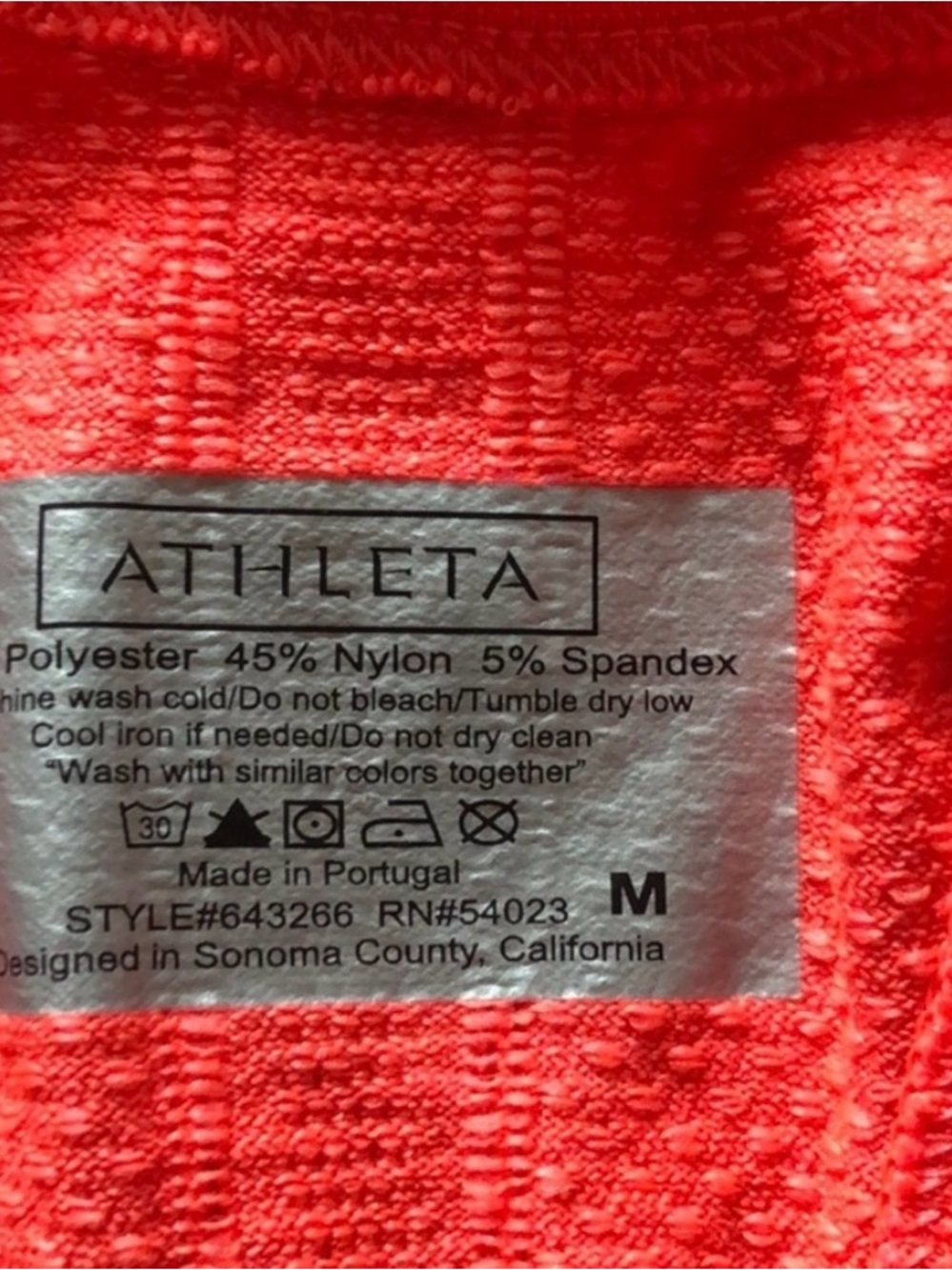 Athleta Bright Orange Ruched Racerback Tank - Picture 3 of 6